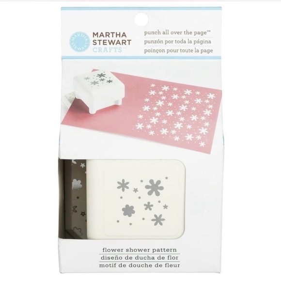 𝙵𝚕𝚊𝚜𝚑 𝚂𝚊𝚕𝚎 ‧₊˚✮ ༉‧ Martha Stewart Flower Shower Pattern Punch White - Picture 3 of 7